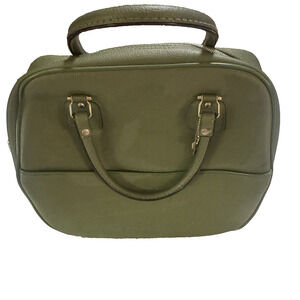 Vintage Airway Industries Avocado Green Luggage Carry-on Bag Travel Tote 70s